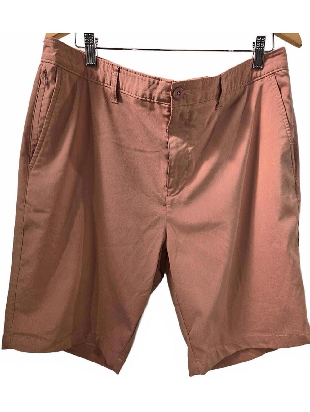 RYE Men's Casual Rust-Colored Shorts with Zip Pocket